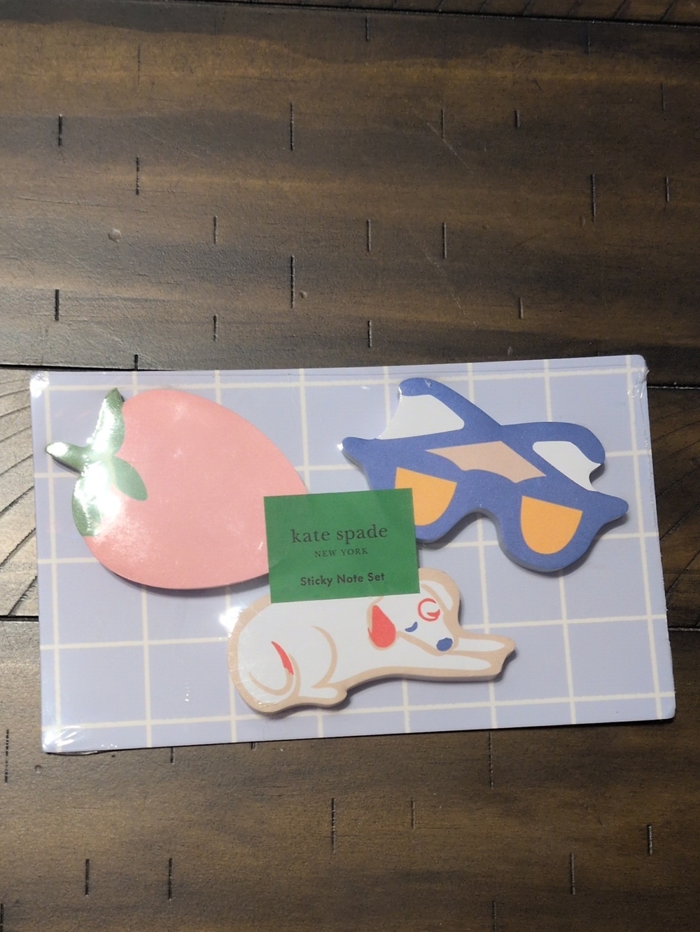 Kate Spade "Park Picnic" 3 Sticky Note Set